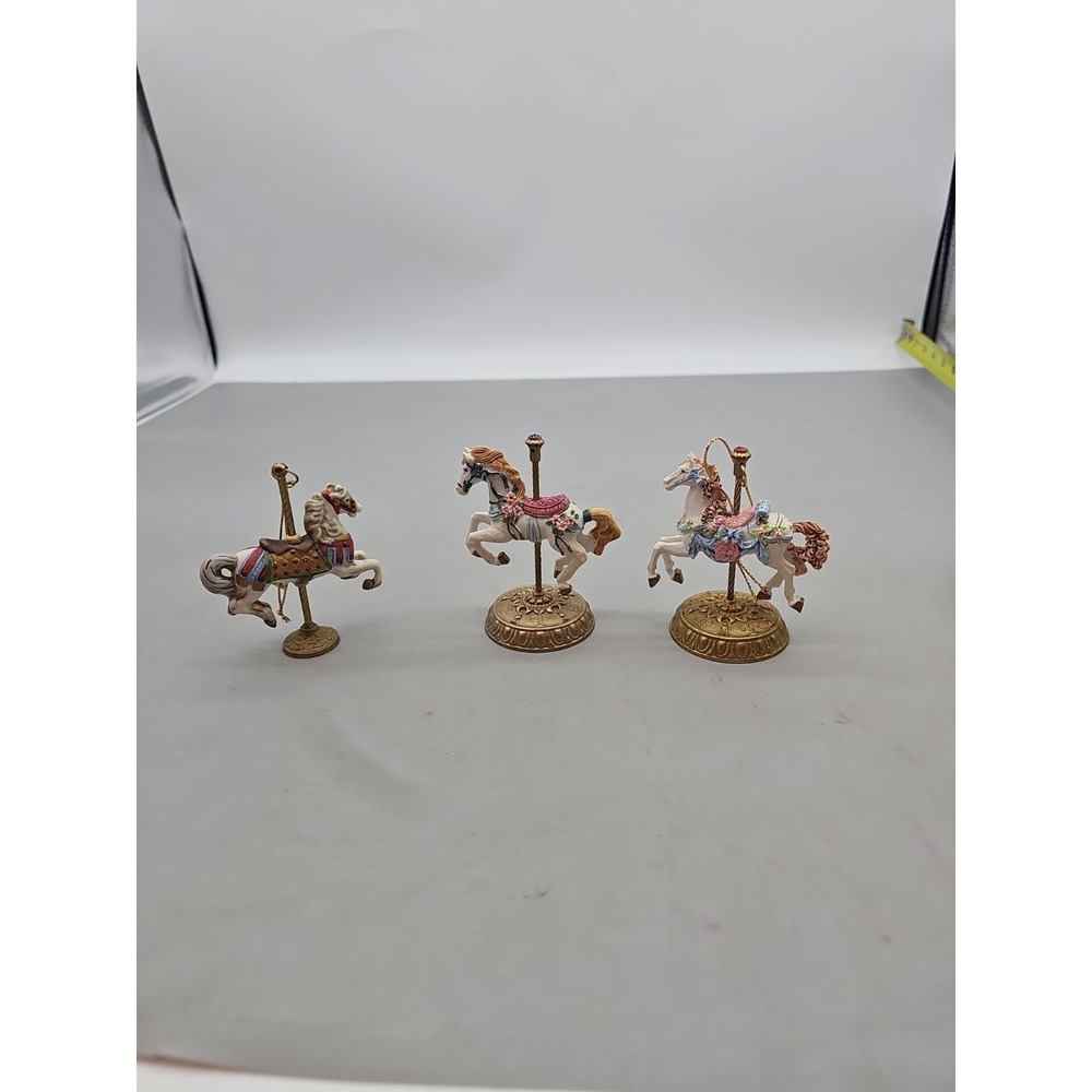 San Francisco Music Box Company Musical Carousel Horse Vintage Lot Of 3 Not Work